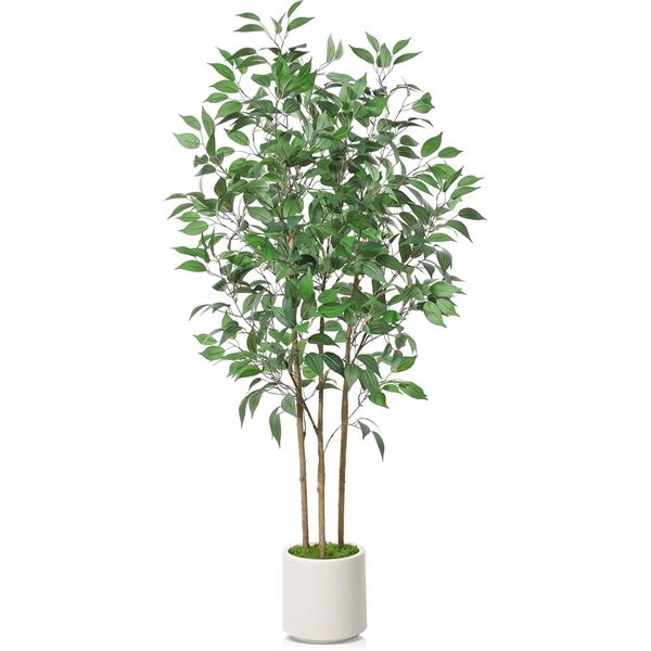 1 Soguyi Large 5FT Tall Artificial Ficus Tree/Fake Plant for Home Decor- Brand New!