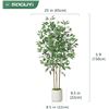 Image 6 : 1 Soguyi Large 5FT Tall Artificial Ficus Tree/Fake Plant for Home Decor- Brand New!