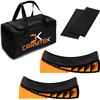Image 1 : 1 Carmtek Camper Leveler Premium Kit - Curved RV Levelers w/ Camper Wheel Chocks/Mats/Bag - NEW