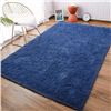 Image 1 : 1 Large Fuzzy/Soft Shaggy Area Rug Carpet - 106 x 68 Inches - with Anti-Slip Backing - Brand New!