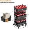 Image 5 : 1 Ceeyall 3-Tier Metal Rolling Storage Cart/Utility Cart - Black; New/No Box (Assembly Req'd)