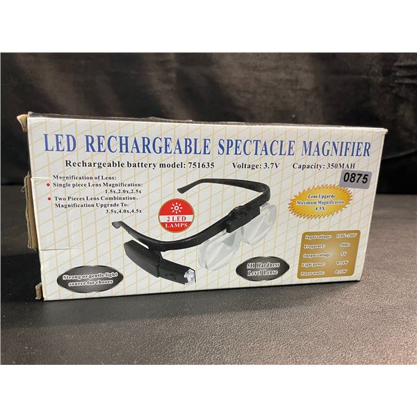 1 LED Rechargeable Spectacle Magnifier - New