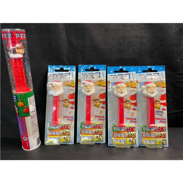 5 Assorted Christmas Themed PEZ Candy Dispenser/Candy Sets - New Sealed