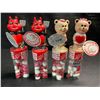 Image 1 : 4 Valentines Greeting Stamp/Candy Dispensers - New