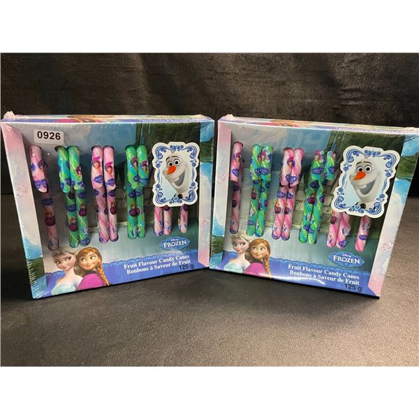 2 Packs of Disney Frozen Themed Fruit Flavour Candy Canes - New Sealed