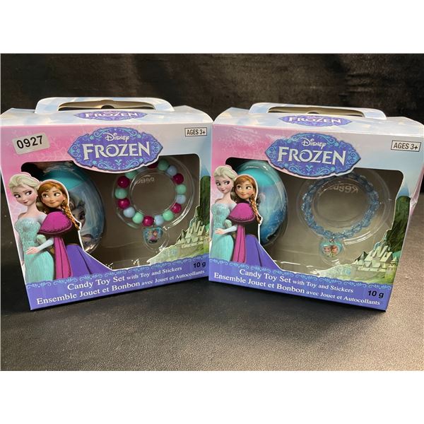 2 Boxes of Disney Frozen Themed Candy Toy Sets with Toy and Stickers - New