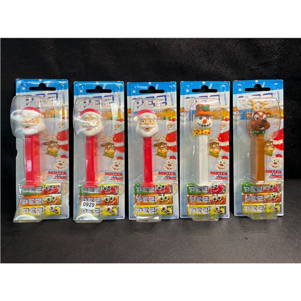 5 Assorted Christmas Themed PEZ Candy Dispenser/Candy Sets - New Sealed