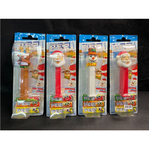 4 Assorted Christmas Themed PEZ Candy Dispenser/Candy Sets - New Sealed