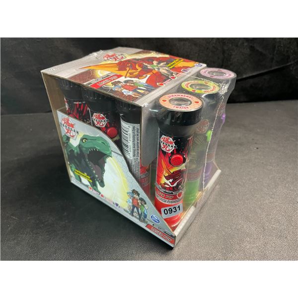 1 Case of Bakugan Laser Pops Candy Lollipops - Strawberry, Watermelon, Grape - 12 Units - New Sealed
