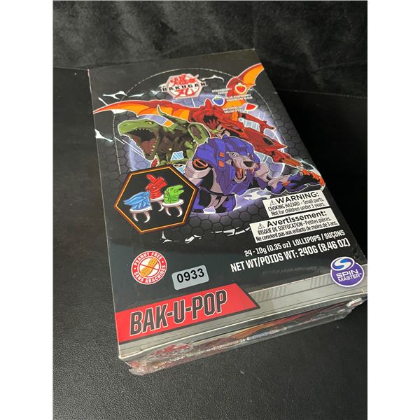 1 Case of Bakugan Bak-U-Pops Ring Lollipops Candy - 24 Ring Lollipops Included - New Sealed