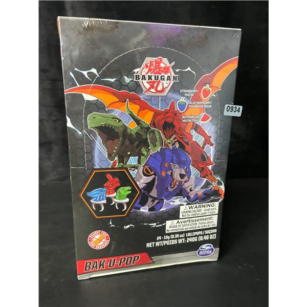 1 Case of Bakugan Bak-U-Pops Ring Lollipops Candy - 24 Ring Lollipops Included - New Sealed