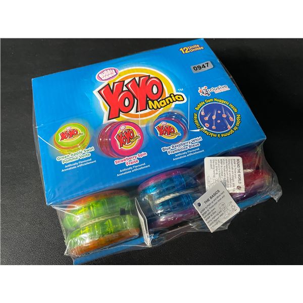 1 Case of YoYo Mania Bubble Gum Nugget Candy - 12 Units Included - New Sealed! (Assorted Flavours)