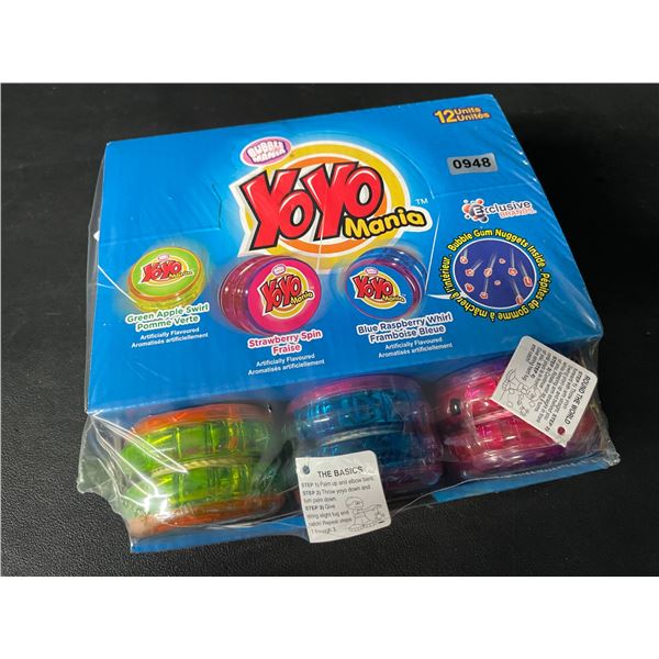 1 Case of YoYo Mania Bubble Gum Nugget Candy - 12 Units Included - New Sealed! (Assorted Flavours)