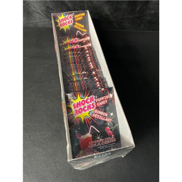 1 Case of Shock Rocks Popping Candy - Cherry Cola Flavour - 24 Packs Included - New Sealed!