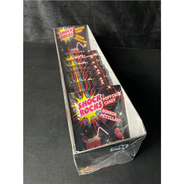 1 Case of Shock Rocks Popping Candy - Cherry Cola Flavour - 24 Packs Included - New Sealed!