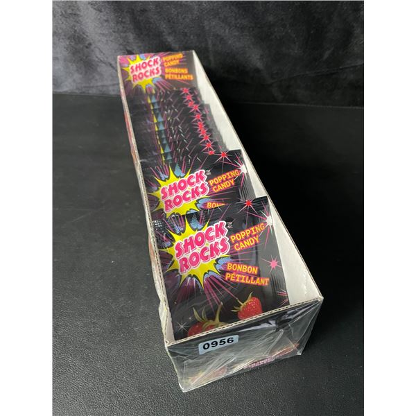 1 Case of Shock Rocks Popping Candy - Strawberry Flavour - 24 Packs Included - New Sealed!