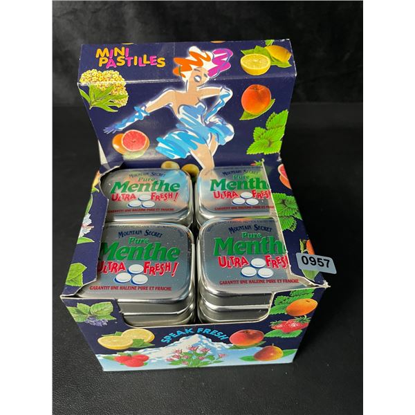 1 Case of Mini Pastilles/Mountain Secret Mint Candies - 24 Packs of Flavored Mints Included - New