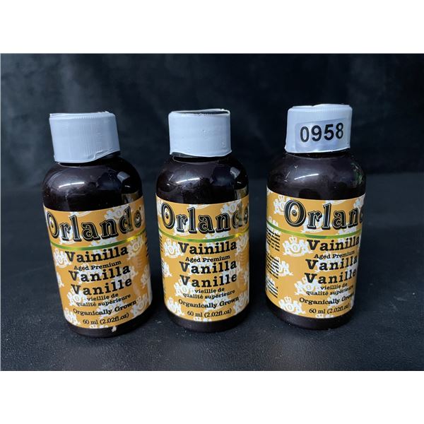 3 Bottles of Orlando Aged Premium Vanilla - 60ml - Mexican Natural Vanilla - New Sealed