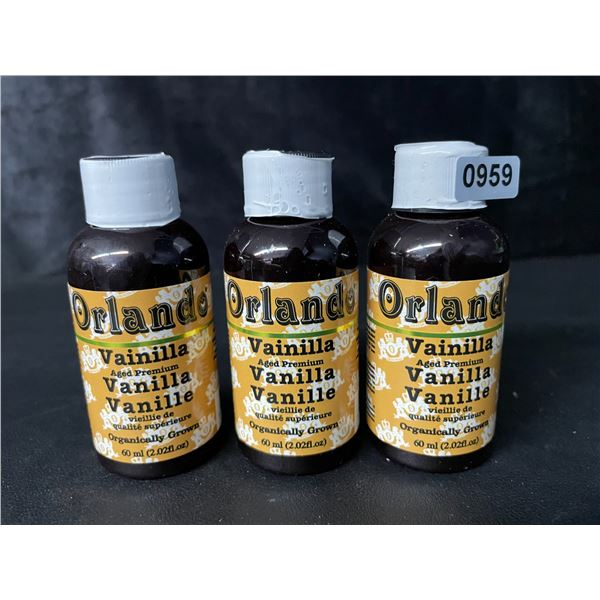 3 Bottles of Orlando Aged Premium Vanilla - 60ml - Mexican Natural Vanilla - New Sealed
