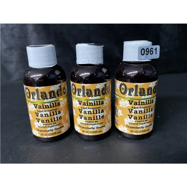 3 Bottles of Orlando Aged Premium Vanilla - 60ml - Mexican Natural Vanilla - New Sealed