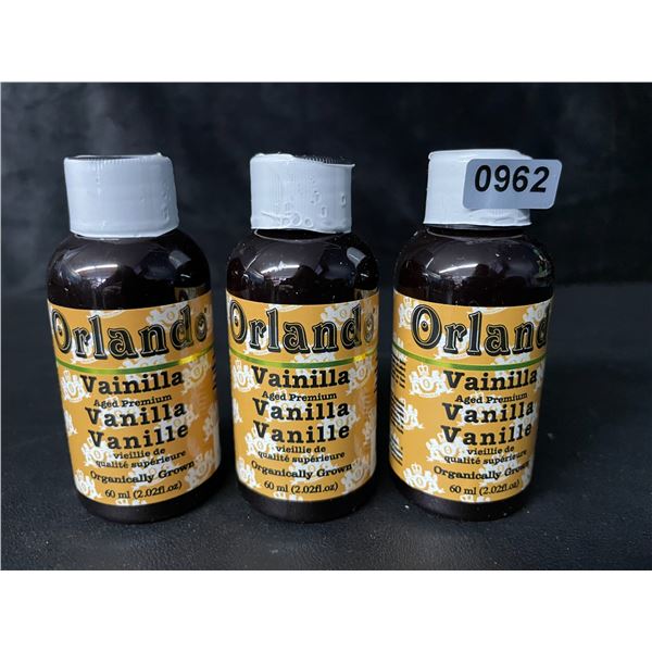 3 Bottles of Orlando Aged Premium Vanilla - 60ml - Mexican Natural Vanilla - New Sealed