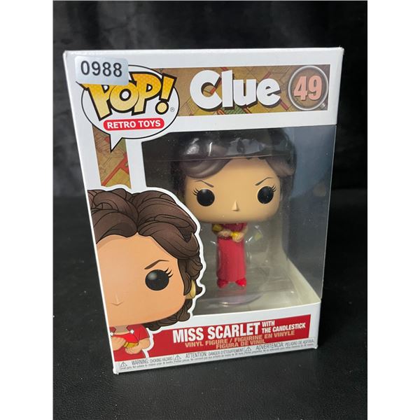 1 Funko Pop! Collectible Toy/Vinyl Figure - #49 - CLUE - Miss Scarlet - New in Box