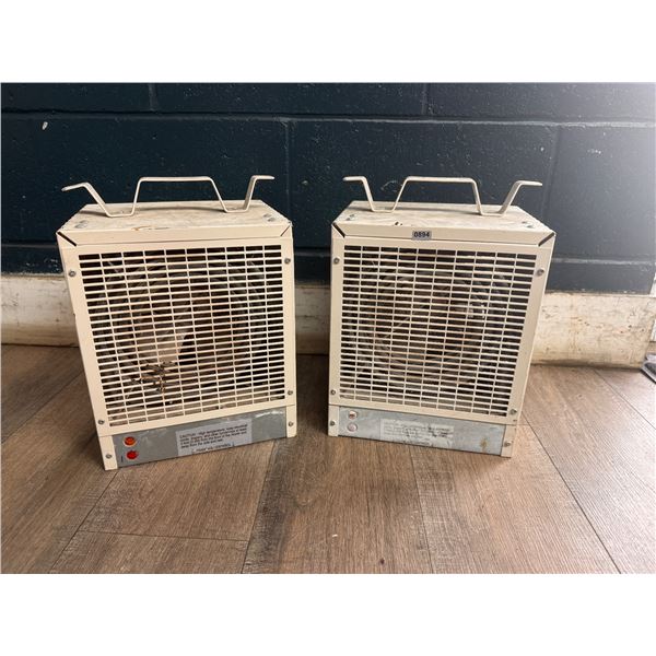 2 4800Watt 240V Hardwire Shop Heaters - Used As Is