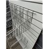 Image 4 : Lot of 8 Metal Mesh Baskets and Slat Wall Sheet (Wall Sheet Size: 48" x 34.5")