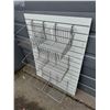 Image 3 : Lot of 6 Metal Mesh Baskets and Slat Wall Sheet (Wall Sheet Size: 48" x 34.5")