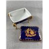 Image 2 : 2 Beautiful Vintage Porcelaine d' Art Limoges France Trinket Boxes w/ Lids. 3"H  x 4.75" &  2" H x 3