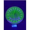 Image 1 : Vintage 10" Diam. Uranium Glass 3 Section Condiment Dish.