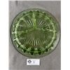 Image 3 : Vintage 10" Diam. Uranium Glass 3 Section Condiment Dish.