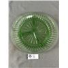 Image 2 : Vintage 10" Diam. Uranium Glass 3 Section Condiment Dish.