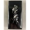 Image 2 : Abalone Detailed Black Laquer Box. Approx. 9" x 4.5" x 1.75"
