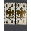 Image 2 : Set of 4 Ceramic 2x Door Handles + 2x Above Door 6" x 3" Plaques w/ Napolean Logos