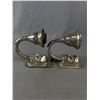 Image 1 : Pair Of Metal French Art Deco Electric Wall Sconces. Approx. 4.5"H