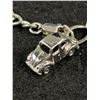 Image 2 : Sterling Silver w/ VW Beatle Charm Bracelet Marked 925