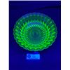 Image 1 : Lovely 1930's Green Uranium Depression Glass 'Windsor Diamond' Bowl - Approx 8.5"