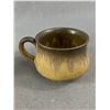 Image 2 : Mid Century Modern Denby "Romany" Stoneware Cups and Saucers