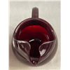 Image 3 : Vintage Royal Ruby Red Tilted Pitcher and 9" Tall Vase