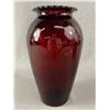 Image 4 : Vintage Royal Ruby Red Tilted Pitcher and 9" Tall Vase