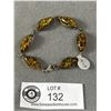 Image 1 : Lovely Vintage .925 w/Amber Bracelet