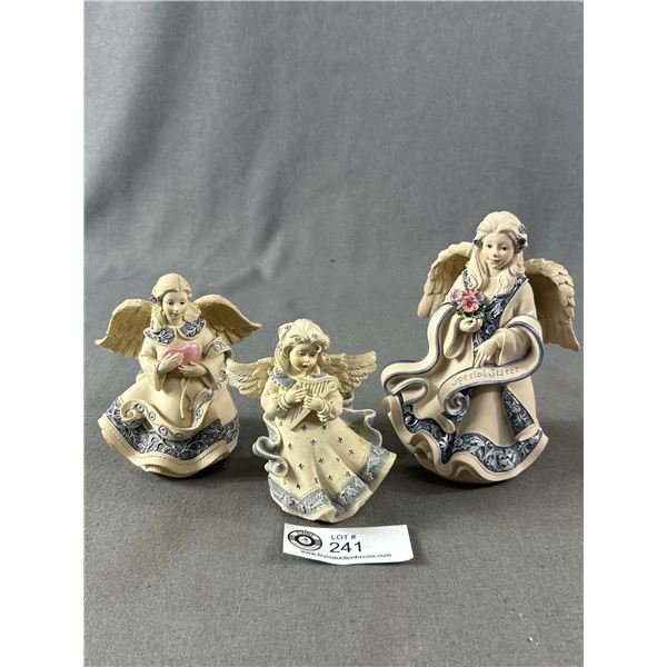 "Sarah's Angels" Resin Figurines - 6"H "Special Sister", 4.5"H "Devotion" & 4" H "Harmony"