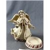 Image 2 : "Sarah's Angels" Resin Figurines - 5" H "Angel Of Peace" Candle Holder, 4" H "Mother And Child" & 5"