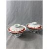 Image 2 : Vintage Asian Lot o 2 Covered Bowls,4 Panels & Embroidery