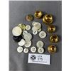Image 1 : 2 Lots of Vintage Buttons, Mother of Pearl & Brass