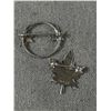 Image 2 : 2 Sterling Vintage Maple Leaf Brooches