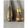 Image 2 : 2 Miniature Antique Wood Handle Screwdrivers