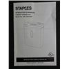 Image 2 : New Staples Paper Shredder with Owner's Manual. NO SHIPPING