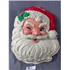 Image 1 : Large Light Up Plastic Vintage Santa Head, Bit of Damage at Top. Please See Photo